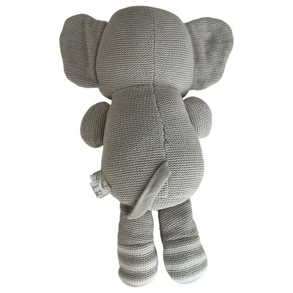 Theodore Elephant And Leo Lion Knitted Plush Living Textiles With Rattle Toy - Picture 9 of 9